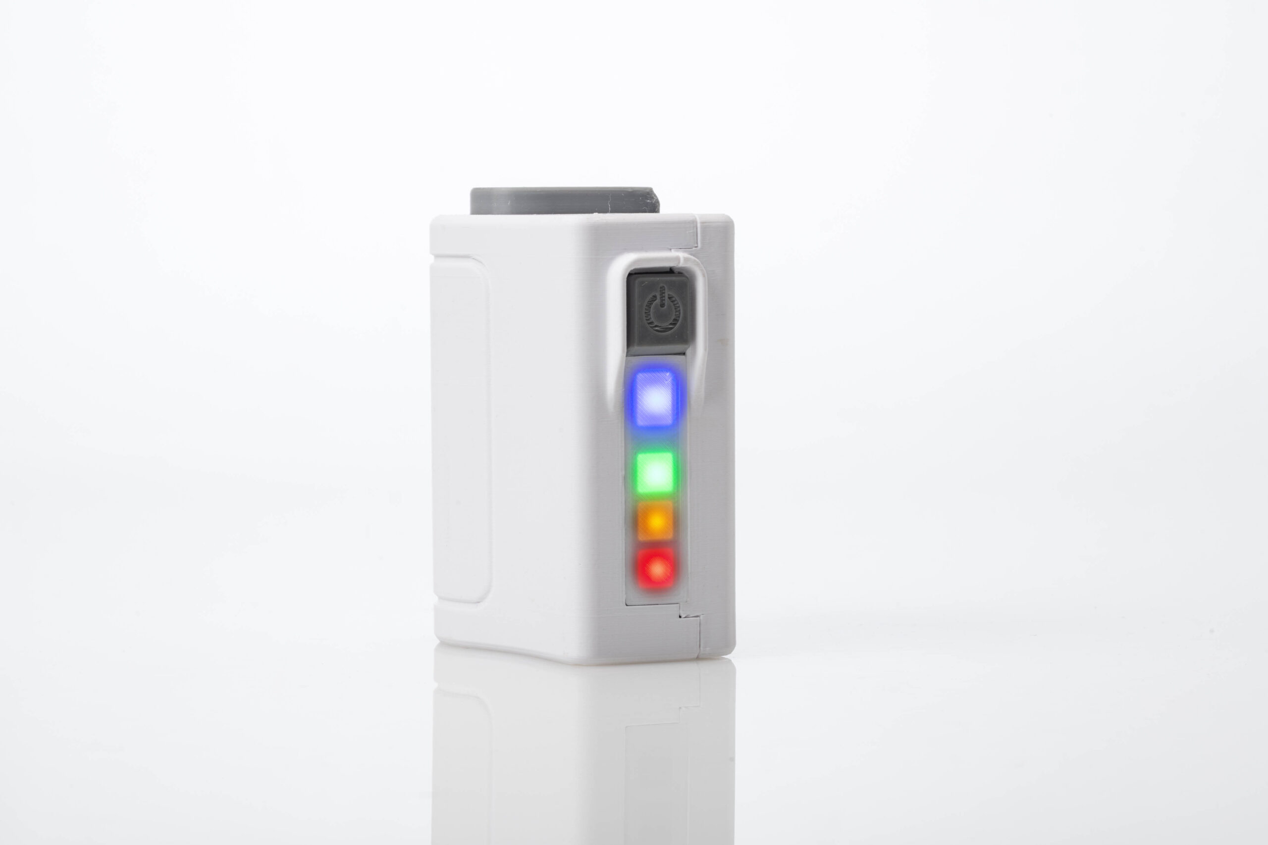 Bactiquick Tester showing illuminated result colours